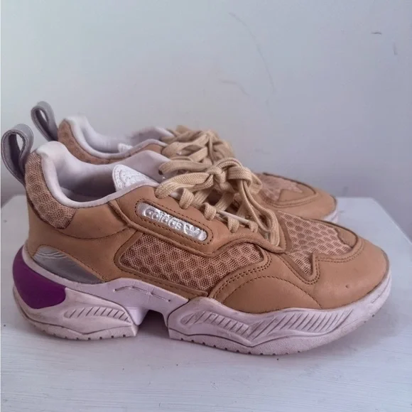 Adidas Women’s Supercourt RX 'Linen' Tan Cream Pink FV3699 Sneakers Size 6 - Picture 10 of 12